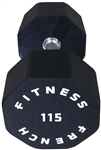 French Fitness Urethane 8 Sided Hex Dumbbell 115 lbs - Single Image