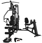 French Fitness X4 Home Gym System w/Leg Press - Black Image