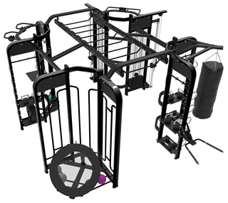 French Fitness FFB Black 360XL Energy Group Training System Image
