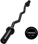 French Fitness Black 47" Olympic EZ Curl Bar Image