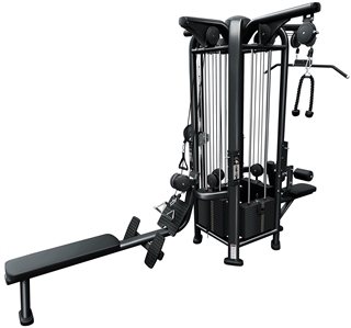 French Fitness FFB Black 4 Stack Multi Jungle Gym Image