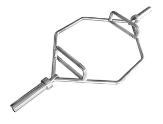 French Fitness Chrome 56" Olympic Shrug Trap Hex Bar Image