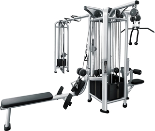 French Fitness FFS Silver 5 Stack Multi Jungle Gym Image