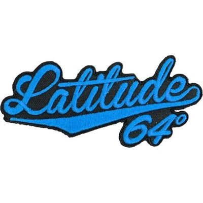 Latitude 64 Cursive Iron On Patch