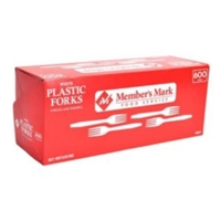 Plastic Forks White, 600pk