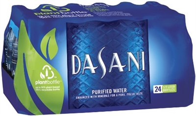 Dasani Bottled Water 16.9 oz, 24 bottles