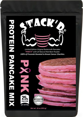 STACK'D Original Buttermilk Limited Edition PINK Protein Protein Pancakes (1 lb)