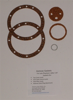 AGP1L- Auto-Vac gasket set for late P1 after 1 EF