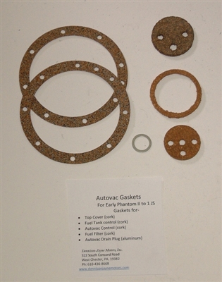 AGP2E- Auto-Vac gasket set for Early P2 to 1 JS