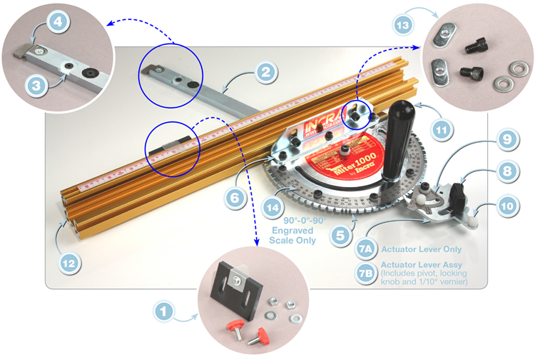 PARTS - INCRA Miter 1000