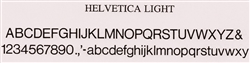 14pt Helvetica Light Brass Type