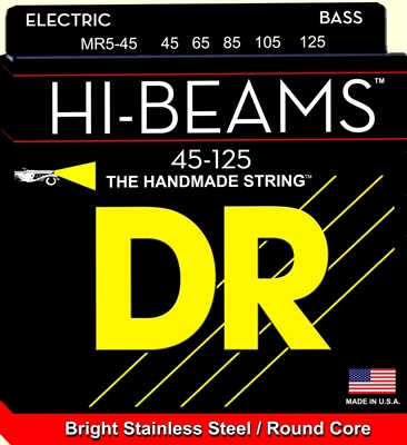 Hi-Beam Stainless Steel Bass Strings 45-125 Medium 5-String