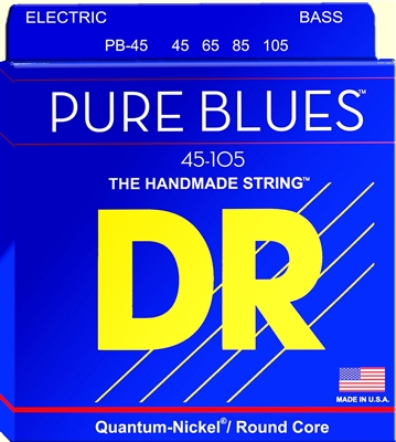 Pure Blues Quantum Nickel Round Core Bass Strings 45-105 Medium