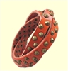 Steampunk Leather Bracelet Women Men Bracelets Rock Wristband