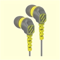 Noise Isolation Earbuds, Grey & Yellow