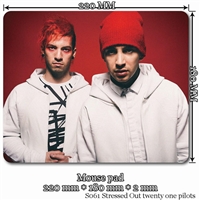 Twenty One Pilots Mouse Pad, 22x18cm & 28x20cm, for Music S061 Stressed Out