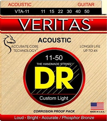 VERITAS with A.C.T. Acoustic Guitar Strings 11-50 Custom Light