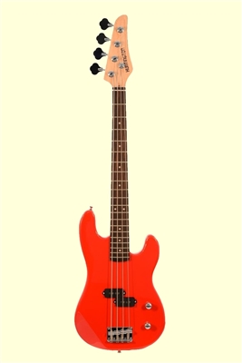 Huntington Red 4 String Short Scale Electric Bass Guitar