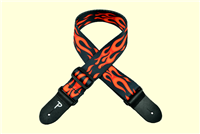 Flame Red Perri's Guitar Polyester Strap