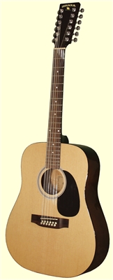 Indiana Scout 12 String Natural Guitar
