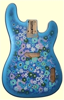 Blue Flower Finished Replacement Body for TelecasterÂ® BassÂ®