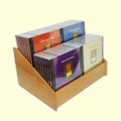 2 Tier 2x2 CD/DVD Storage Wood Display