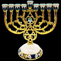 1026- Menorah, jeweled, Lovely