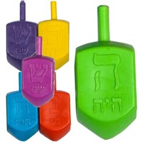 0122- Jumbo Plastic Dreidels