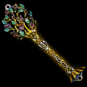 1237- Mezuzah Case, jeweled, small