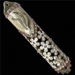 1246- Mezuzah Case,"White Jasmine", small