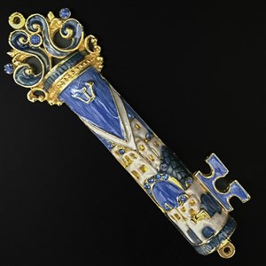 1284- Mezuzah Case,"Key to Jerusalem", small