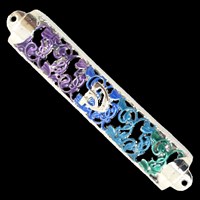 1289- Mezuzah Case, jeweled, medium