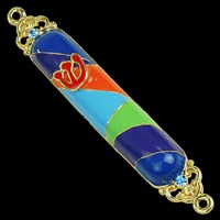 1297- Mezuzah Case, jeweled, small