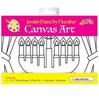 0300-C- Chanukah Menorah Canvas Art w/paints