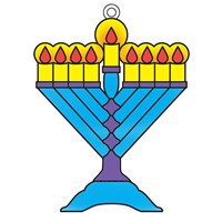 0340-M- Suncatchers - Menorah - BULK