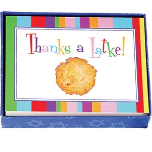 0833- Hannukah Thank You Cards - Striped