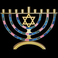 0981- Menorah -Beautiful Mosaic