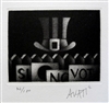 Mario Avati, French (1921 - 2009),  Mezzotint, Hat