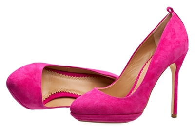 Candy Pink Suede Pumps