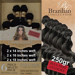 Brazilian Body Wave Remy Human Hair Weft 250g Full Head