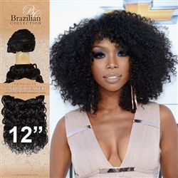 Unprocessed Virgin Brazilian Kinky Curl Human Hair Weft 12 Inches. 100g