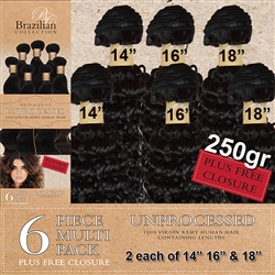 Virgin Brazilian Kinky Curl Human Hair Weft 250g Full Head