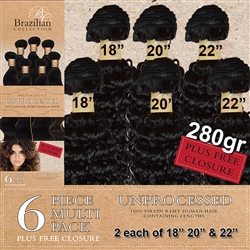 Virgin Brazilian Kinky Curl Human Hair Weft 258g Full Head