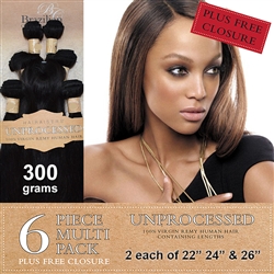 Unprocessed Brazilian Straight Human Hair Weft 312g Full Head