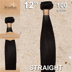 Brazilian Straight Remy Human Hair Weft, 12 Inches 100g