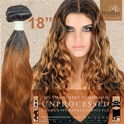 Brazilian Remy Human Hair Weft 18 Inches. 100g Natural Black 30