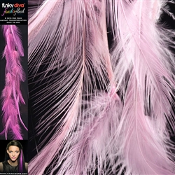 Feather Flash Clip In Hair Extensions Colour Baby Pink