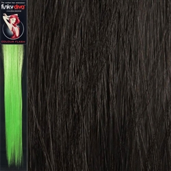 Colour Flash 16 inches Synthetic Clip in Hair Extensions Colour Brown