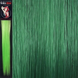 Colour Flash 16 inches Synthetic Clip in Hair Extensions Colour Emerald Green