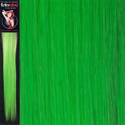 Colour Flash 16 inches Synthetic Clip in Hair Extensions Colour Lime Green
